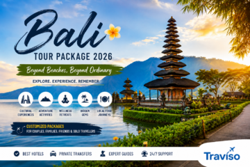 Bali Tour Package 2026 Scenic temple views, tropical landscapes, cultural experiences, adventure activities, and customized holidays by Traviso Travels.