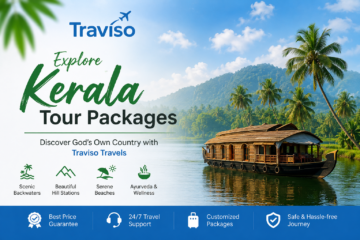 Traviso Travels Kerala Tour Packages with scenic backwaters and houseboat views.